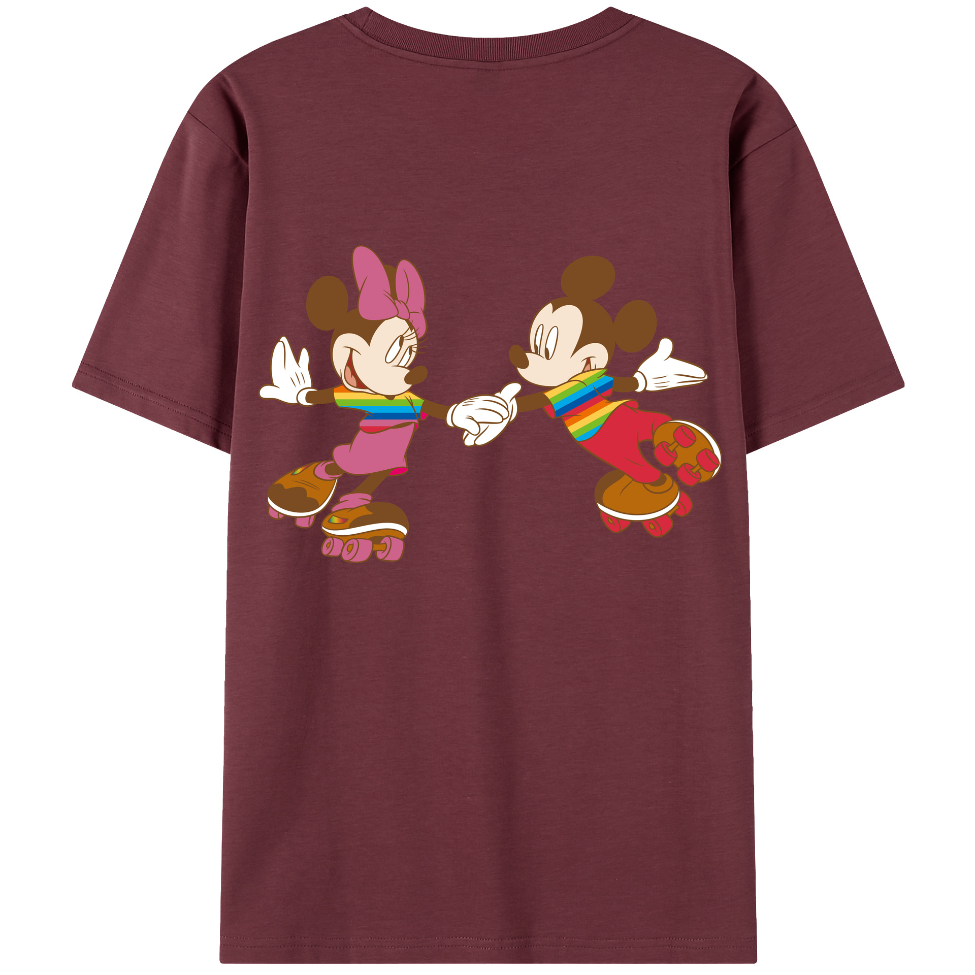 （画像用） ミッキーマウス Mickey Mouse 綿100％半袖Tシャツ（背面プリント）